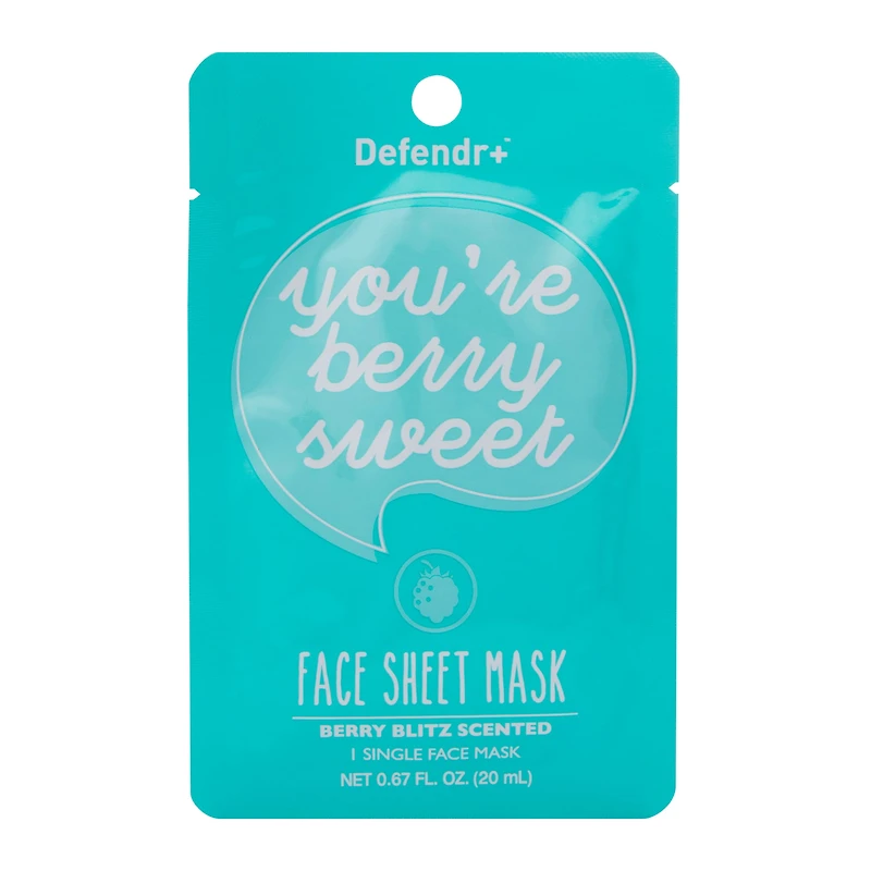 Defender+™ Berry Blitz Scented Face Sheet Mask 0.67oz