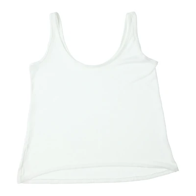 Juniors White Hacci Tank Top - Medium
