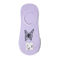 5-Pack Ladies No-Show Sneaker Socks - Butterfly
