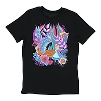 Alice Wonderland Mushroom & Caterpiller Graphic Tee