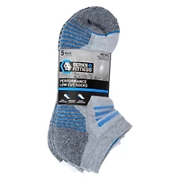 5-Pack Series-8 Fitness™ Men's Performance Low-Cut Socks - Gray, White, Navy