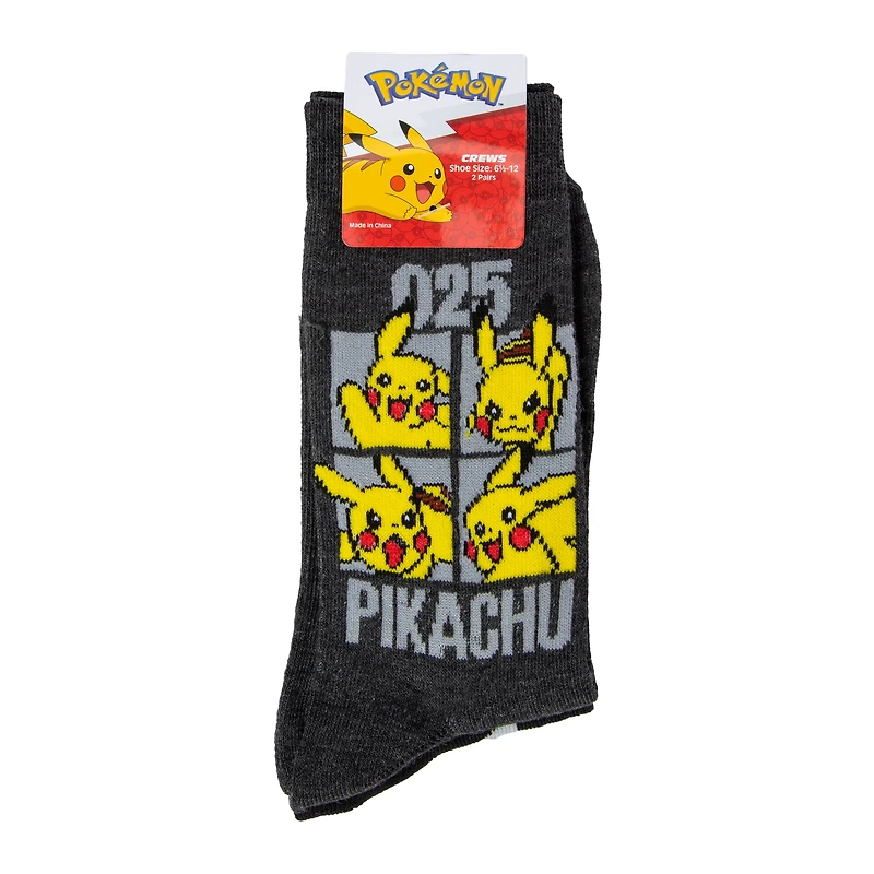 2-Pack Pikachu™ Young Men's Crew Socks
