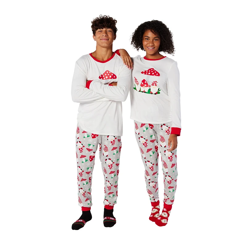 Young Men's Mushroom Gnomes Pajama Top - Extra Large