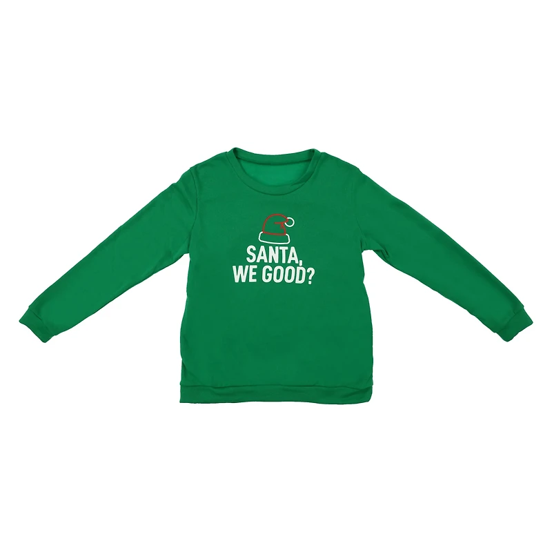 Juniors Holiday Sweatshirt – ‘Santa, We Good?’