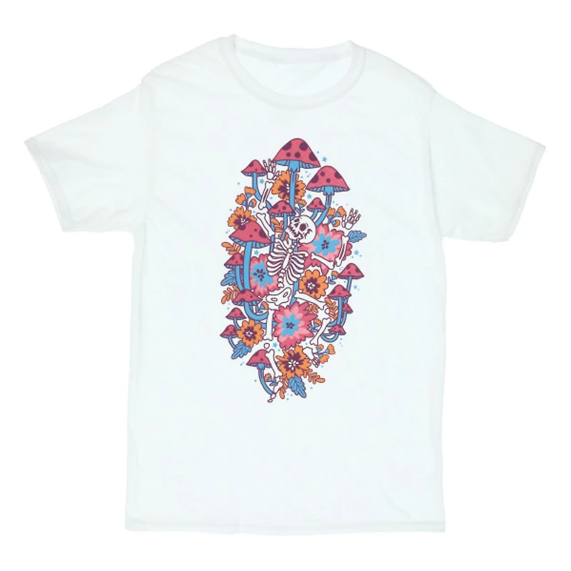 Skeleton & Mushroom Graphic Tee