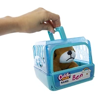 Cuddle Pets Plush Dog & Carrier Toy
