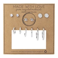 Made With Love Recycled Earrings Set, 6-Pairs