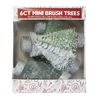 Mini Bottle Brush Trees 6-Count