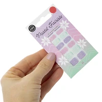Kids Pretty Woman Holiday Nail Wraps 24-Piece - Pastel Fair Isle