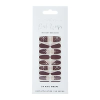 Pretty Woman Holiday Nail Wraps 24-Piece - Burgundy Stars