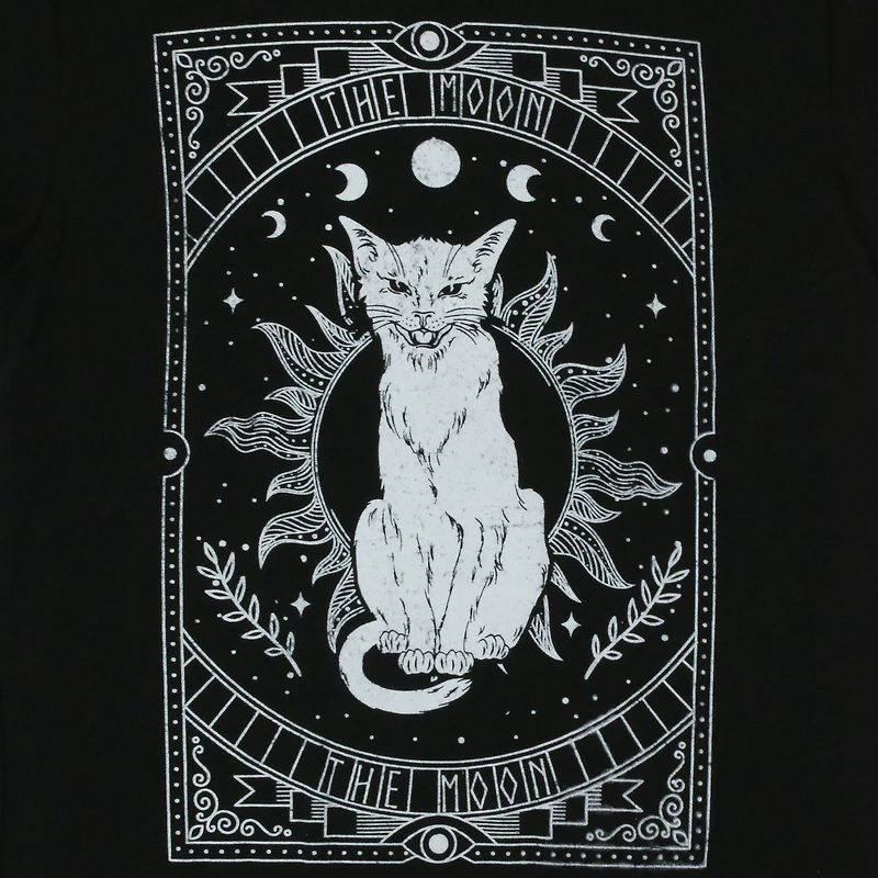 'The Moon' Cat Tarot Card Graphic Tee