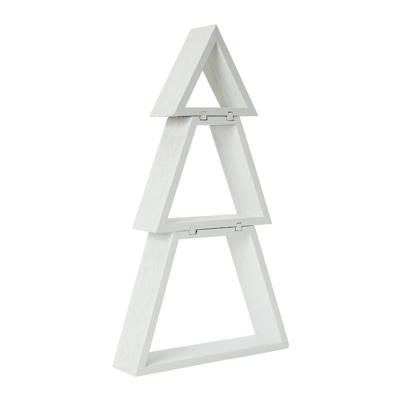 Stacked Wood Tabletop Christmas Tree 14in