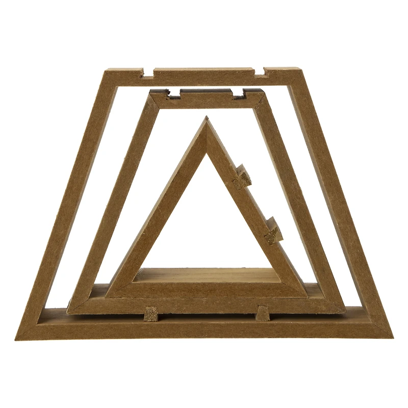 Stacked Wood Tabletop Christmas Tree 14in