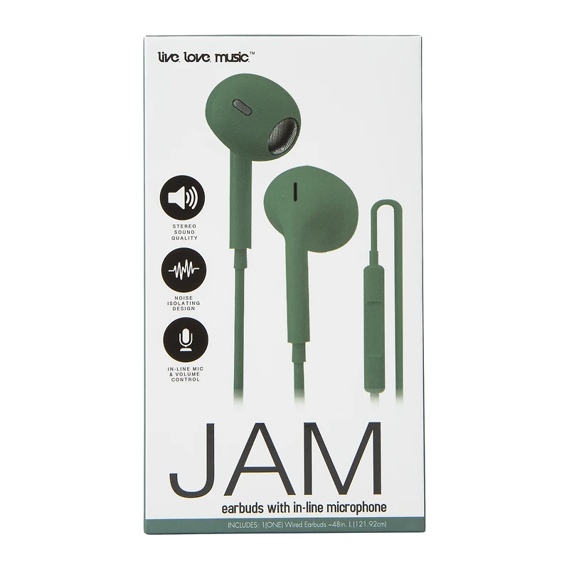 Jam Earbuds With in-Line Microphone