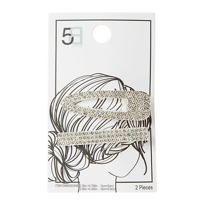 Rhinestone Snap Clip 2-Pack
