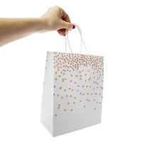 Medium Decorative Kraft Bags 10in x 7.95in 6-Count - Rose Gold