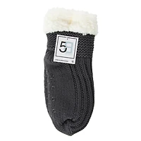 Ladies Knit Sherpa Bootie Cabin Socks