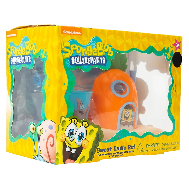 Fun Character Kid's Toothbrush Set 3-Piece - Spongebob Squarepants™