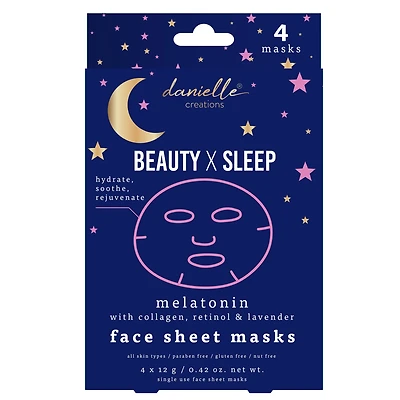 Danielle Creations® Beauty x Sleep Melatonin Face Masks 4-Piece
