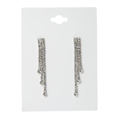 Glam Rhinestone Dangle Earrings
