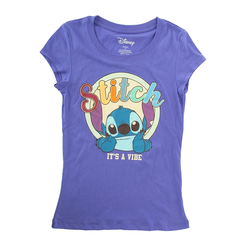 Juniors Disney Stitch 'Vibe' Graphic Tee