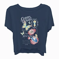 Alice Wonderland Cropped Graphic Tee