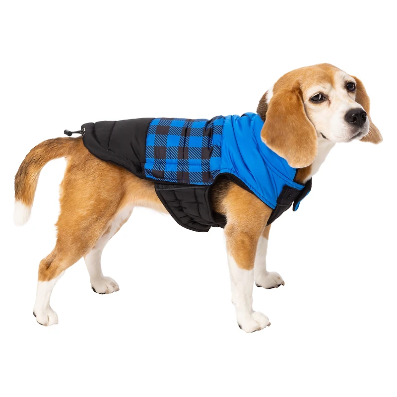 Coleman® Dog Puffer Jacket - Blue Plaid