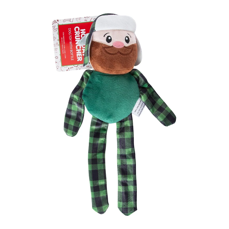 Holiday Plush Long Limb Dog Toy 12in x 3in