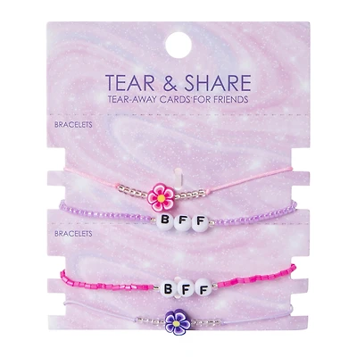 Tear & Share Beaded Friendship Bracelets 4-Pack