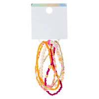 Beaded Bracelets 5-Pack - Orange