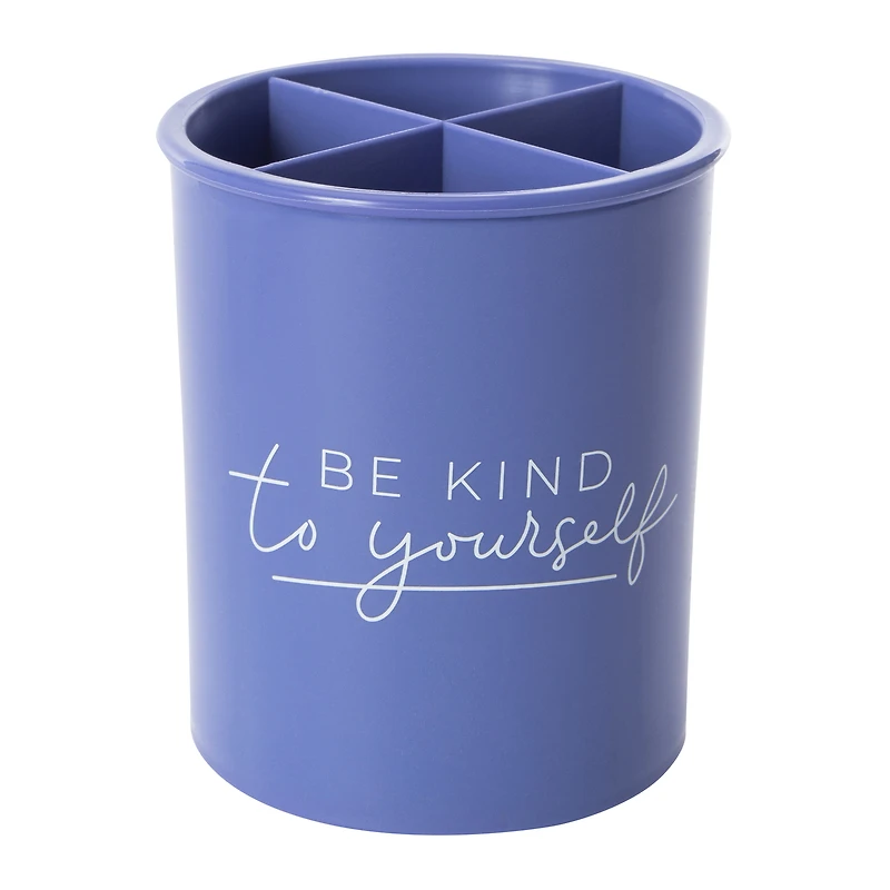 Makeup Brush Holder With Storage Compartments