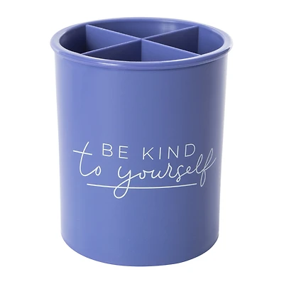 Makeup Brush Holder With Storage Compartments