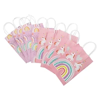 Small Printed Kraft Bags 8.4in x 5.2in 10-Count - Rainbow