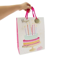 Large Gift Bag 12.5in x 10.38in - Cake With Sparklers