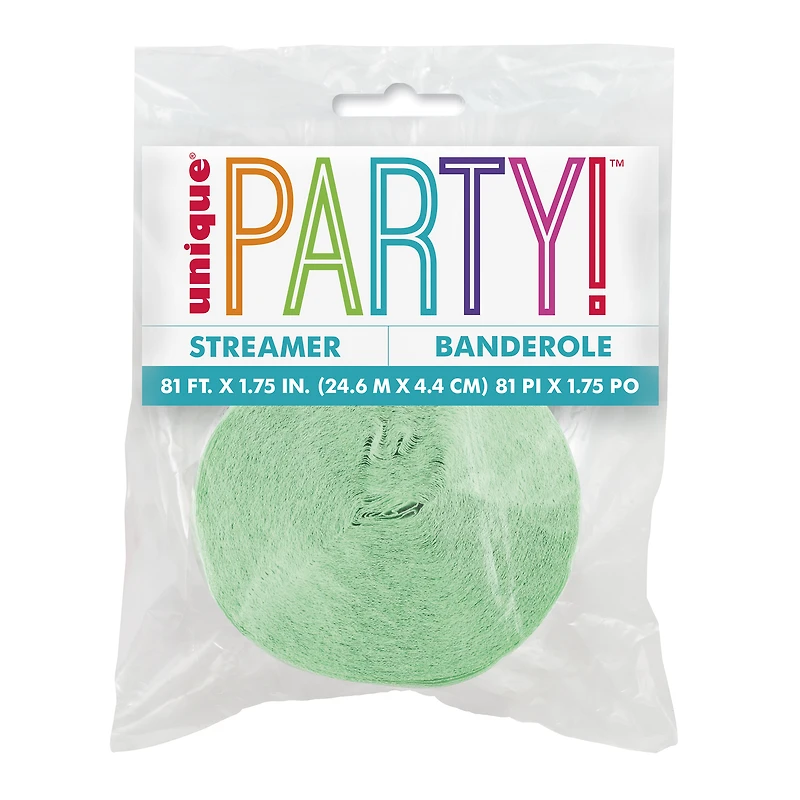 Mint Crepe Streamer - Mint
