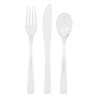 Clear Plastic Cutlery 18-Count Set