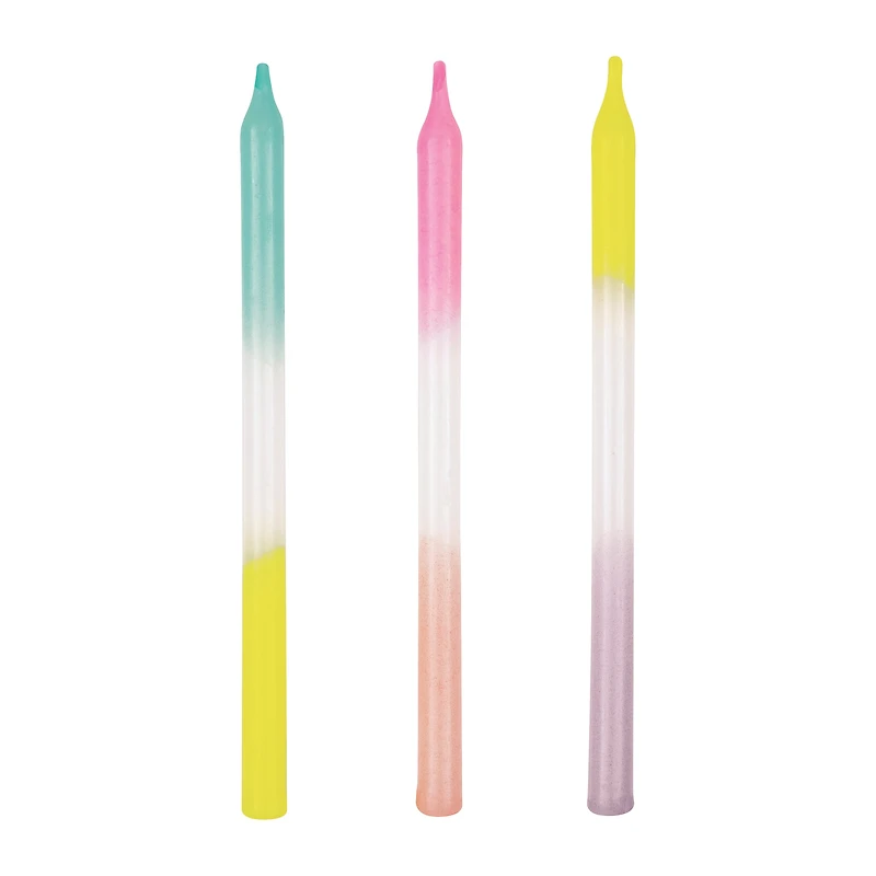 Pastel Rainbow Birthday Candles 10-Count