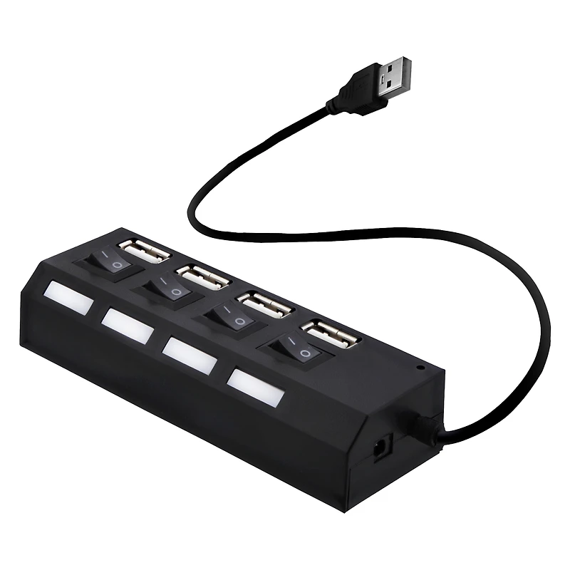 4-Port High Speed USB Charging Hub With Power Switches