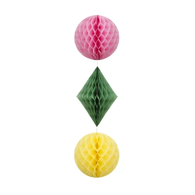 Pastel Geometric Honeycomb Decoration 32in