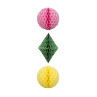 Pastel Geometric Honeycomb Decoration 32in