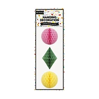 Pastel Geometric Honeycomb Decoration 32in