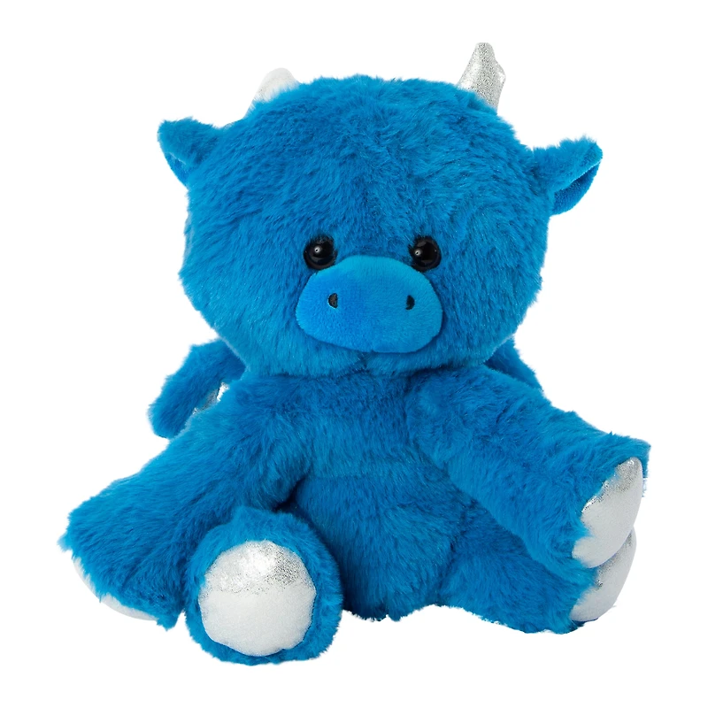 Fluffy Sitting Dragon Plush 9in