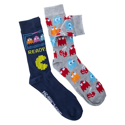 PAC-MAN Mens Crew Socks 2-Pack