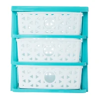Stackable Lattice 3-Drawer Mini Organizer 7.5in