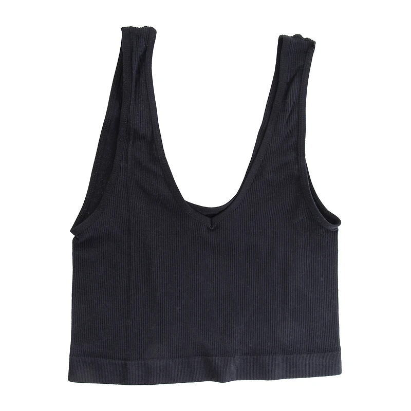 Juniors Longline Seamless Ribbed Bra
