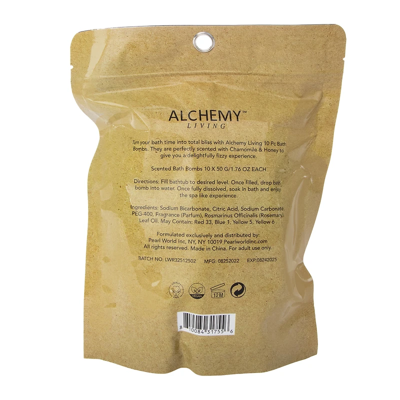 Alchemy Living™ Bath Bombs 10-Pack - Chamomile Honey