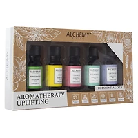 Alchemy Living™ 5-Piece Essential Oils Set - Uplifting Aromatherapy