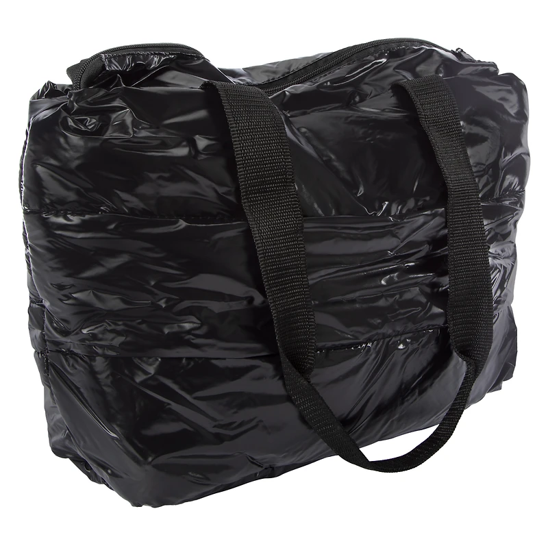 Shiny Puffer Tote Bag