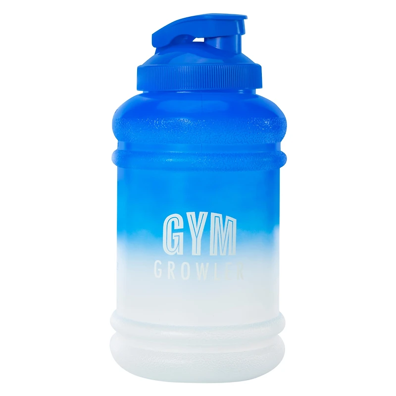 Gym Growler Flip-Cap Ombre Jumbo Water Bottle 73oz
