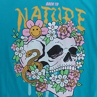 Back To Nature’ Skull Graphic Tee